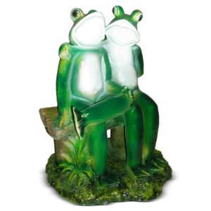 Садовая фигура «Лягушки на скамейке» 35х30х45см