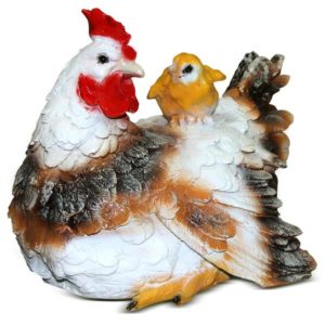 Садовая фигура «Курица с цыпленком» 35х22х24см