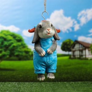 Фигура «Зайка на вешалке» 13х14х28см