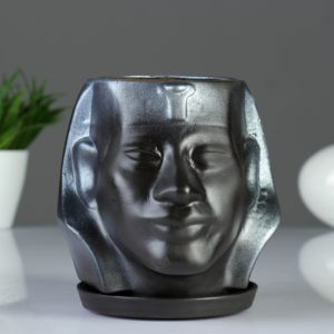 Фигурное кашпо «Аминхатеп», 17×15 см, черный