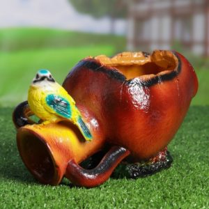 Фигурное кашпо «Синичка на кувшине» 16*25*15см