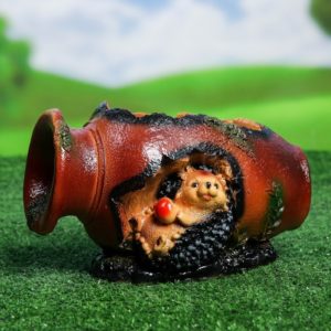 Фигурное кашпо «Ёж в кувшине»