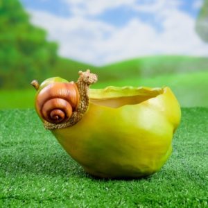 Фигурное кашпо «Груша с улиткой» 16х20см