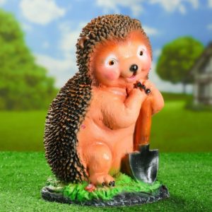 Садовая фигура "Ёжик с лопатой" 30см